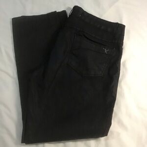 Beija Flor Blue Black  Audrey Coated Ankle Jeans, Size 12